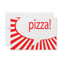 pizza! : comic talking bubble personalized announcements