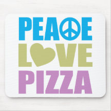 Pizza d'amour de paix tapis de souris