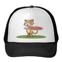 Pizza de chat casquette de camionneur