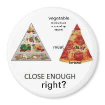 pizza food pyramid fridge magnets