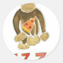 Pizza Monkey Stickers