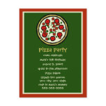 Pizza Party Birthday Invitation postcards