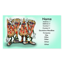 Pizza Party Card Business Card Templates