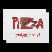 Pizza Party Invitation invitations