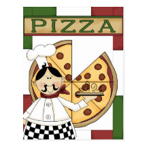 Pizza Party Invitation Post Cards