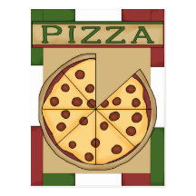 Pizza Party Invitation Post Cards