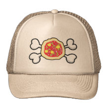 pizza Skull and Crossbones Hat