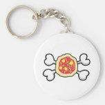 pizza Skull and Crossbones keychains