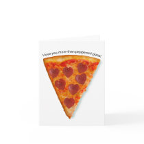 Pizza valentine note card