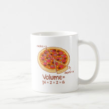 Pizza Volume Mathematical Formula = Pi*z*z*a Mug