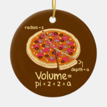 Pizza Volume Mathematical Formula = Pi*z*z*a Christmas Tree Ornament