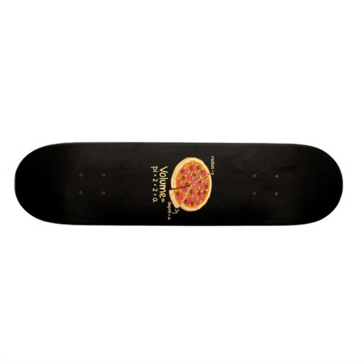 Pizza Volume Mathematical Formula = Pi*z*z*a Skateboard Deck