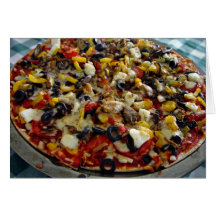 Pizza, with feta, olives, capsicum card