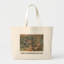 PJ Smith - Water Monitors Robbing A Nest Canvas Bags