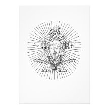 PKA Crest BW Weathered Custom Invitation