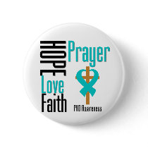 PKD Hope Love Faith Prayer Cross Buttons