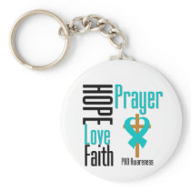PKD Hope Love Faith Prayer Cross Key Chain