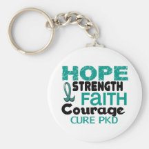 PKD Polycystic Kidney Disease HOPE 3 Keychains