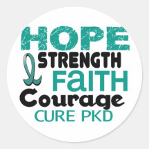 PKD Polycystic Kidney Disease HOPE 3 Stickers