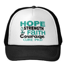 PKD Polycystic Kidney Disease HOPE 3 Trucker Hats