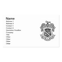 PKP Crest Black Business Card Template