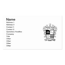 PKT Crest Black Business Card