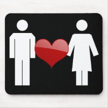 Placard Love (dark) Mousepad
