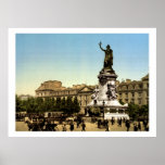 Place de la République, Paris France, 19th century Print