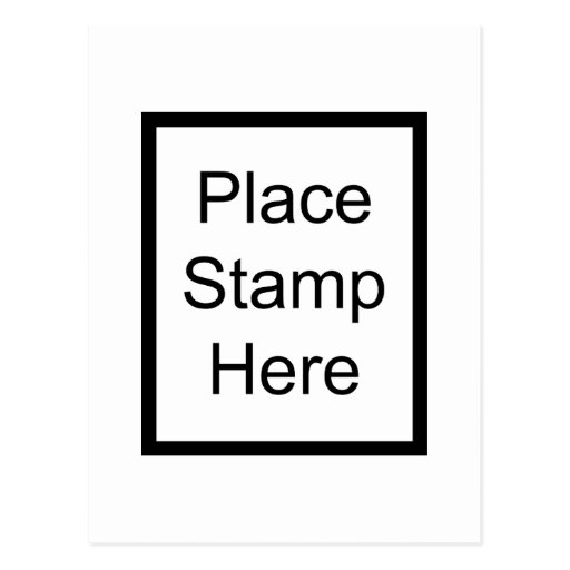 Place Stamp Here Postcard | Zazzle