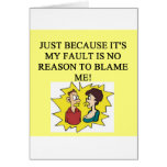place the blame proverb greeting card