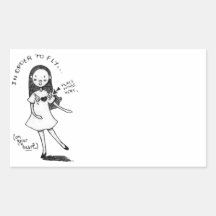 Place Wings Here Sticker Bookplate