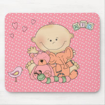 Placemat For Baby Girl, Baby And Toys 3 Mousepads