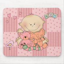 Placemat For Baby Girl, Baby And Toys Mousepad
