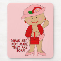 Placemat Girls Divas Are Born Not Made 3 Mousepad