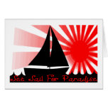 Placez la voile pour le paradis cartes