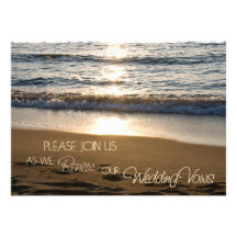 Plage aux invitations de renouvellement de voeu de