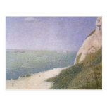 Plage chez Honfleur par Seurat, Pointillism vintag Cartes Postales