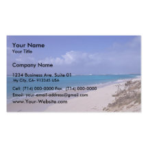 Plage d'atoll intermédiaire cartes de visite personnelles