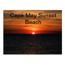 Plage de coucher du soleil de Cape May NJ Cartes Postales