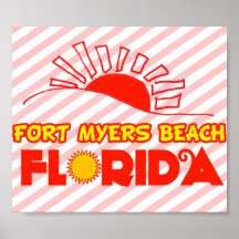 Plage de Fort Myers, la Floride Poster