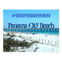 Plage de Panamá City, #WISHYOUWEREHERE de la Flori Cartes Postales