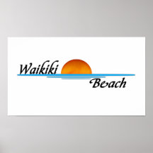 Plage de Waikiki Posters