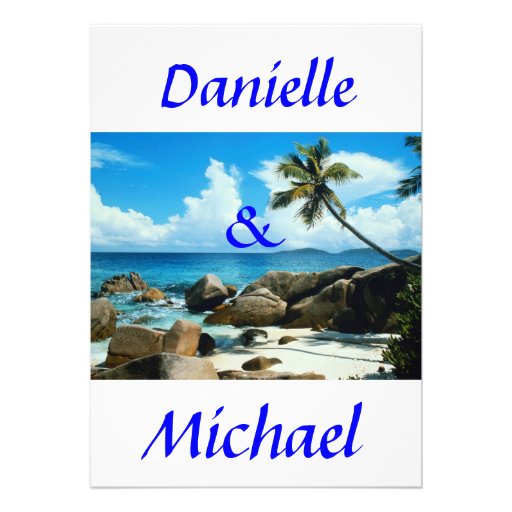Plage Invitation Personnalisable