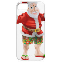 Plage Père Noël de bande dessinée Coques iPhone 5 Case-Mate