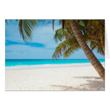 Plage tropicale de paradis cartes de vœux