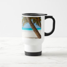 Plage tropicale de paradis mugs à café