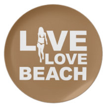 Plage vivante d'amour assiette pour soirée