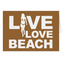 Plage vivante d'amour cartes de vœux
