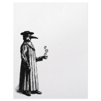 Plague Doctor with a Hot Cuppa Letterhead Design