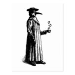 Plague Doctor with a Hot Cuppa Postcards